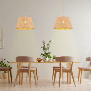 Rieten hanglamp Hank E27