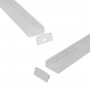 aluminium profiel voor opbouw ledstrip 17x8mm _ Wit