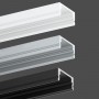 aluminium profiel voor opbouw ledstrip 17x8mm _ Zwart