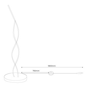 LED vloerlamp "HELIX-F" 25W