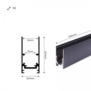 Magnetische ophangrail 48V 1 meter