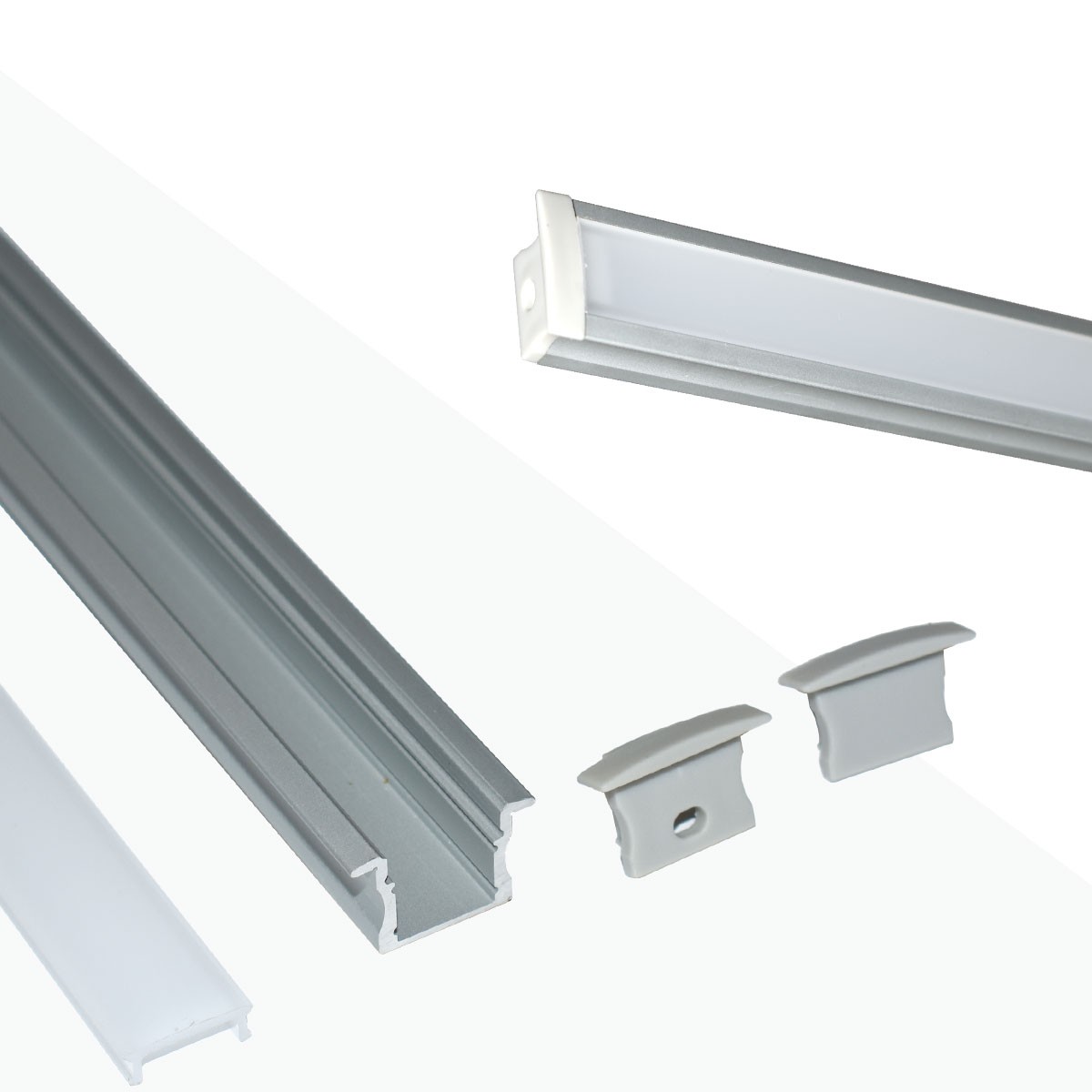 Aluminium profiel voor LED inbouwstrip 23x15mm