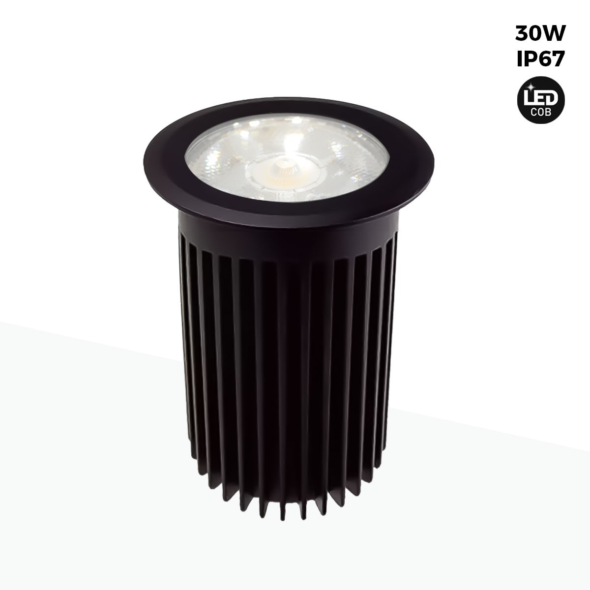 30W LED Grondinbouwspot -Warm wit- Ø90mm- IP67