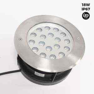 18W LED vloer inbouw zwaailamp -Warm wit - Ø21cm- IP67