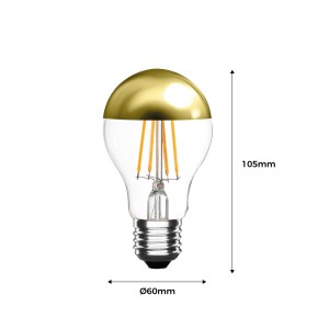 Gouden Spiegeleffect Ledlamp E27 4W