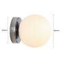 Wandlamp met bol 40W - IP44_ chroom