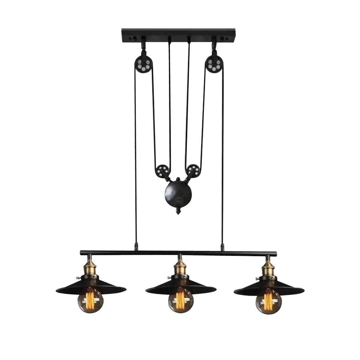 industriële katrol hanglamp