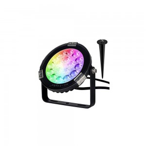 Tuinspot RGB+CCT 9W 230V RF en WIFI bediening via mobiele app