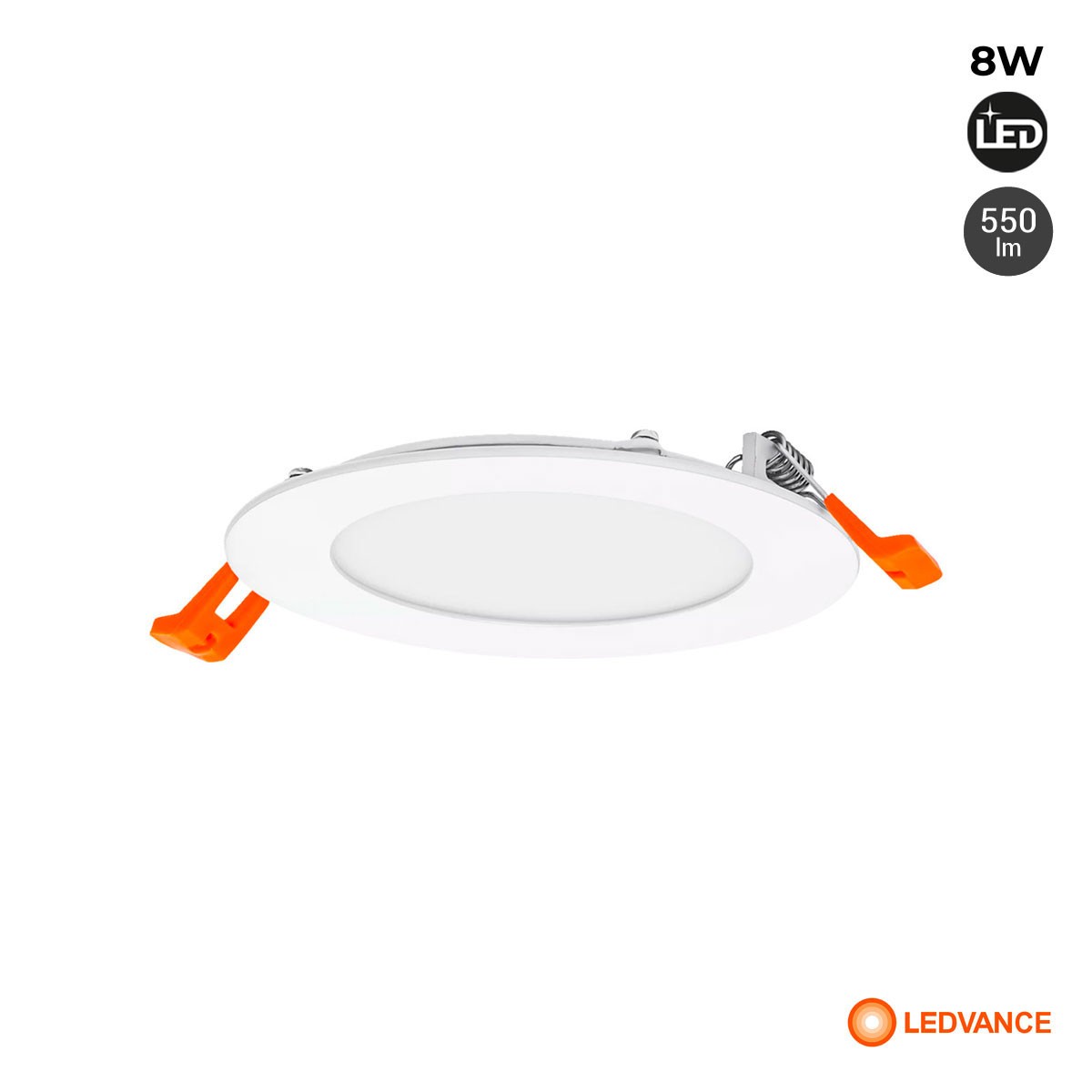 LEDVANCE Slim LED Downlight - ESSENTIAL serie - 8W - 6500K - gesneden Ø 105mm