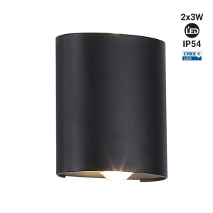 UP&amp;DOWN "asas" moderne buitenwandlamp LED "asas" 6W IP54