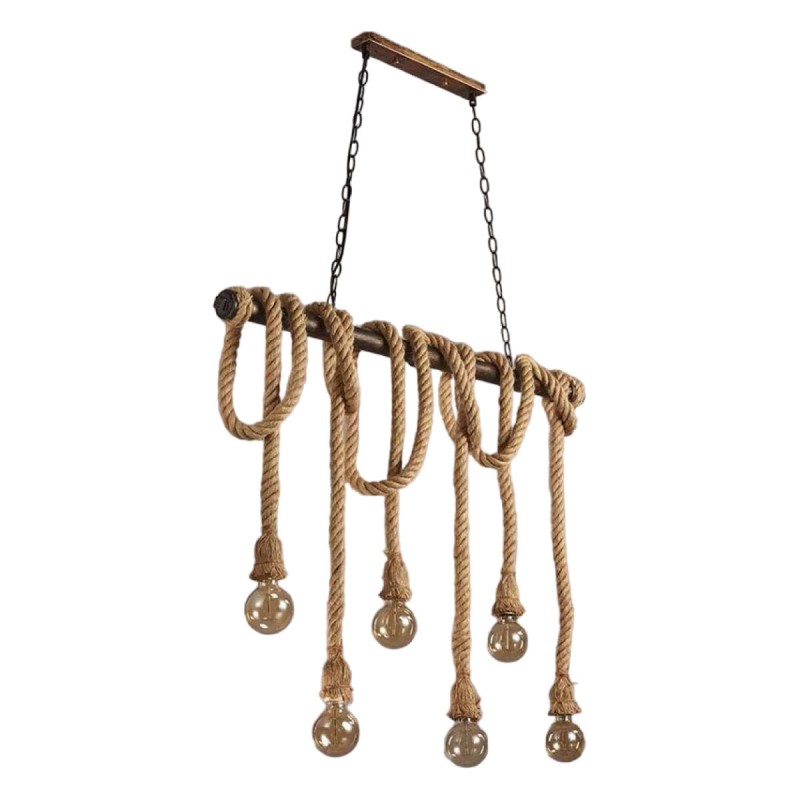 Pijp hanglamp "ROPE" met 6 touwen