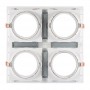 Set x 4 - Vierkante cardan-as downlight ring voor QR111 of AR111 lamp - Uitsparing 155 x 155 mm