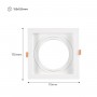 Set x 4 - Vierkante cardan-as downlight ring voor QR111 of AR111 lamp - Uitsparing 155 x 155 mm