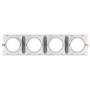 Set x 4 - Vierkante cardan-as downlight ring voor QR111 of AR111 lamp - Uitsparing 155 x 155 mm