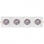 Set x 4 - Vierkante cardan-as downlight ring voor QR111 of AR111 lamp - Uitsparing 155 x 155 mm