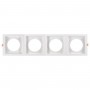 Set x 4 - Vierkante cardan-as downlight ring voor QR111 of AR111 lamp - Uitsparing 155 x 155 mm