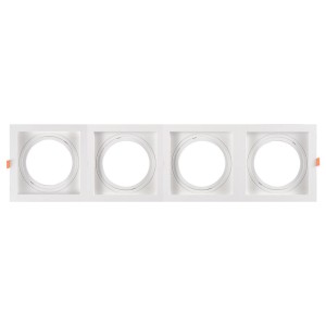 Set x 4 - Vierkante cardan-as downlight ring voor QR111 of AR111 lamp - Uitsparing 155 x 155 mm