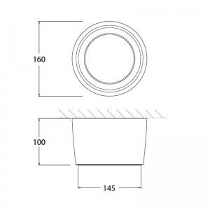 CCT LIVIA 160 FUMAGALLI 7W GX53 IP55 waterdichte plafondlamp