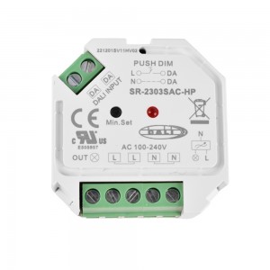 Eenkleurige DALI en PUSH Dimmer Controller - 400W - 1 kanaal - 100-240V AC - Sunricher