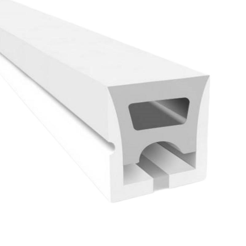 Flexibele siliconen hoes voor het omzetten van LED strip naar neon - 16x16mm - 5 meter - Horizontale kromming