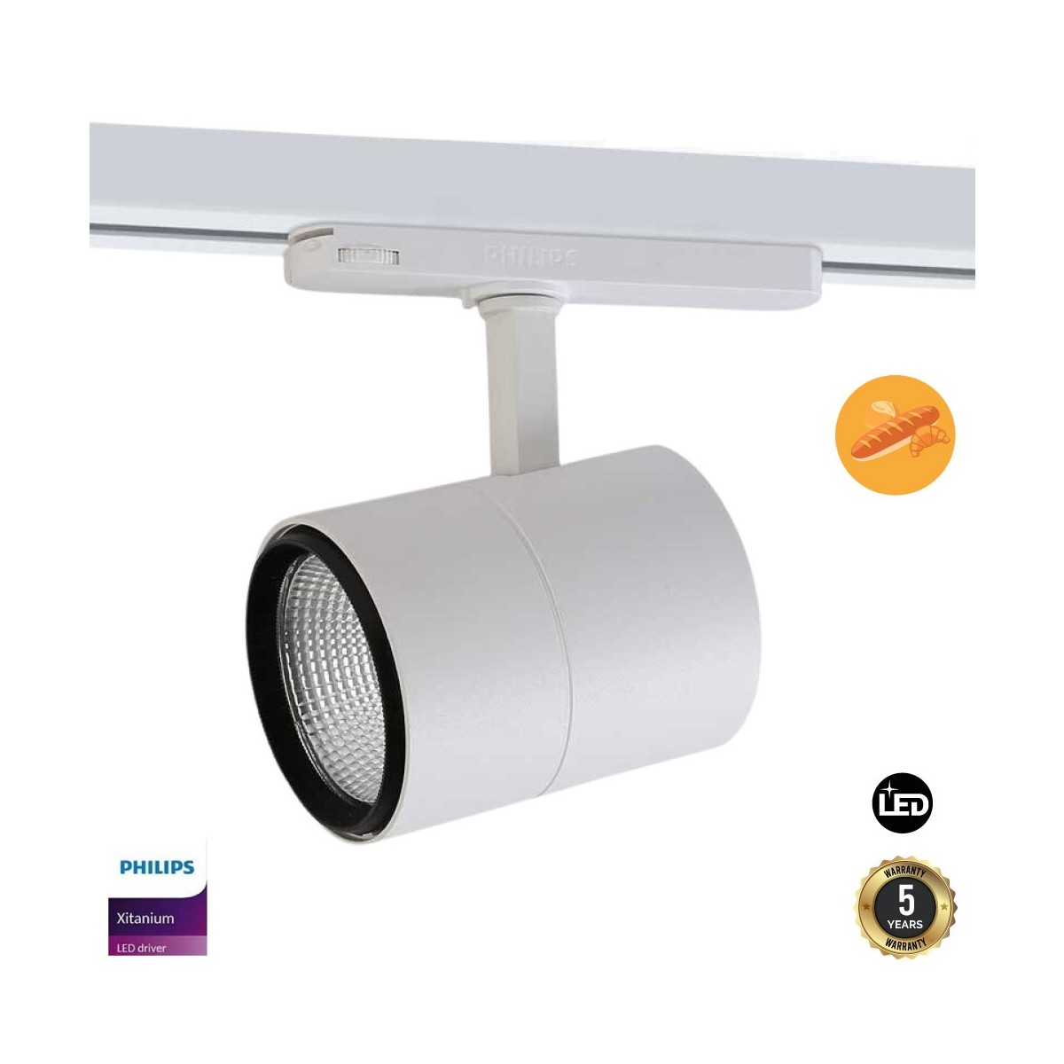 30W driefasige LED-spot speciaal voor bakkerijen