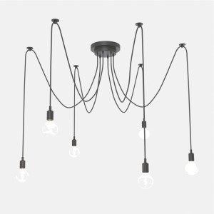 Hanglamp "LUMIÈRE" voor 6 lampen E27