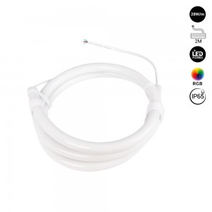 Flexibele LED neon 360º cirkel RGB - Ø22mm - 2 meter - 24V DC- 240Ch/m - 28W/m - IP65