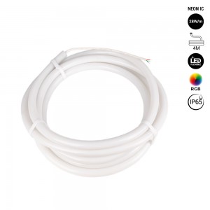 Intelligente RGB flexibele LED neon IC - 360º rond - Ø22mm - 4 meter - 12V DC - 28W/m - IP65