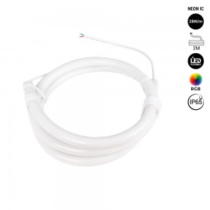 Intelligente RGB flexibele LED neon IC - 360º rond - Ø22mm - 2 meter - 12V DC - 28W/m - IP65