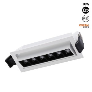 LED lineaire inbouwspot 10W - Verstelbaar - UGR18 - CRI90 - OSRAM Chip - 2800K