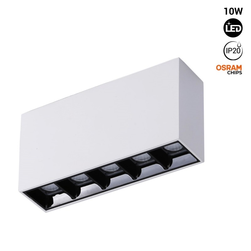 LED lineaire opbouwspot wit - 10W - UGR18 - CRI90 - OSRAM Chip