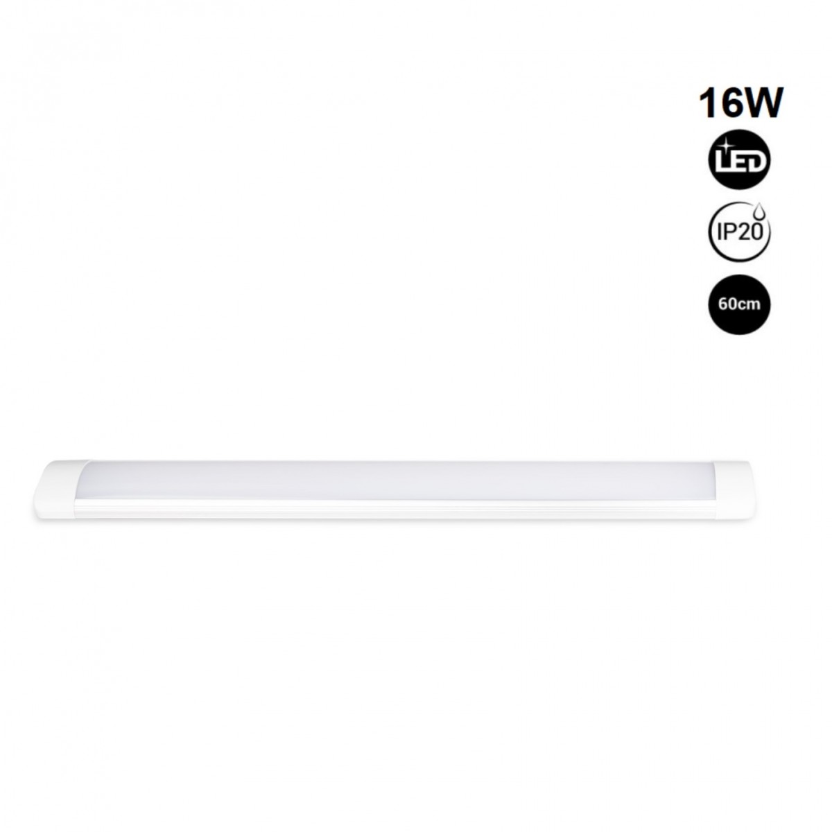 Lineaire hoog vermogen LED armatuur - 16W - 60cm - IP20