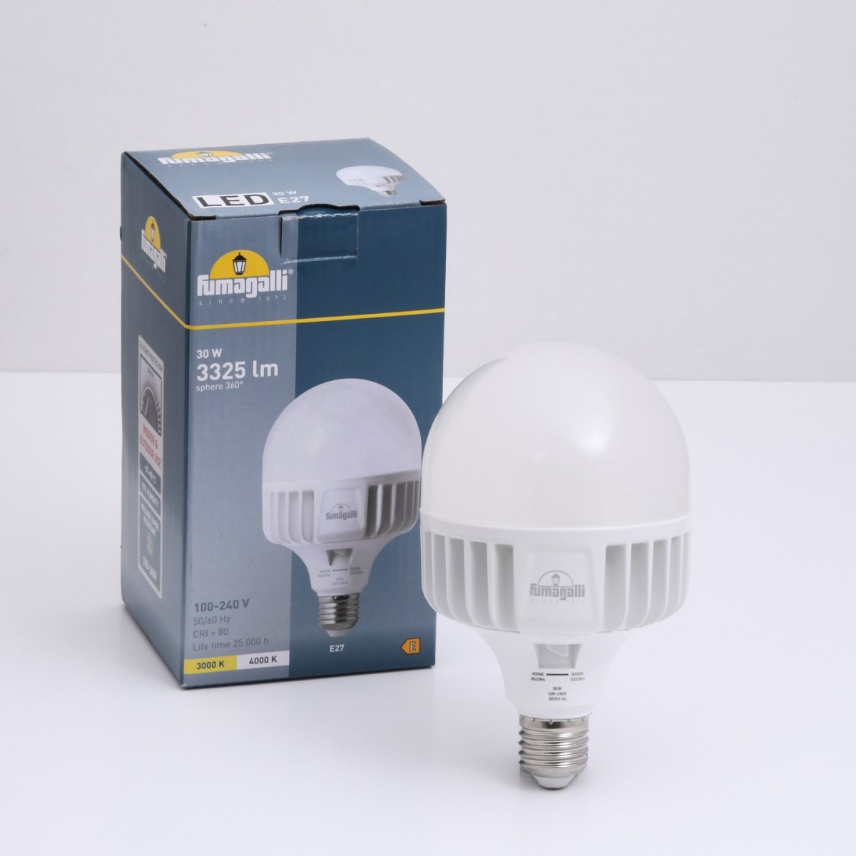 LED lamp E27 hoog vermogen -30W - CCT - Fumagalli - ø100mm