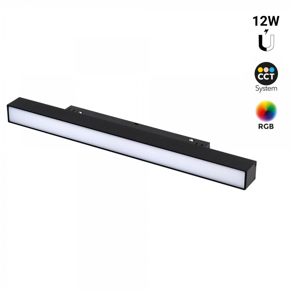 Opaal lineair armatuur voor magnetische rail RGB + CCT - 12W - Mi Light