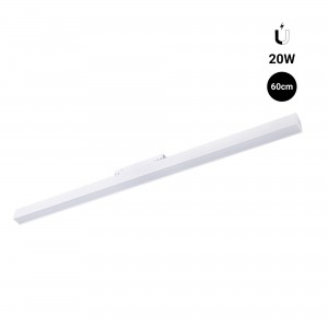 Opaal LED lineair armatuur voor magnetische rail 48V - 20W - Wit