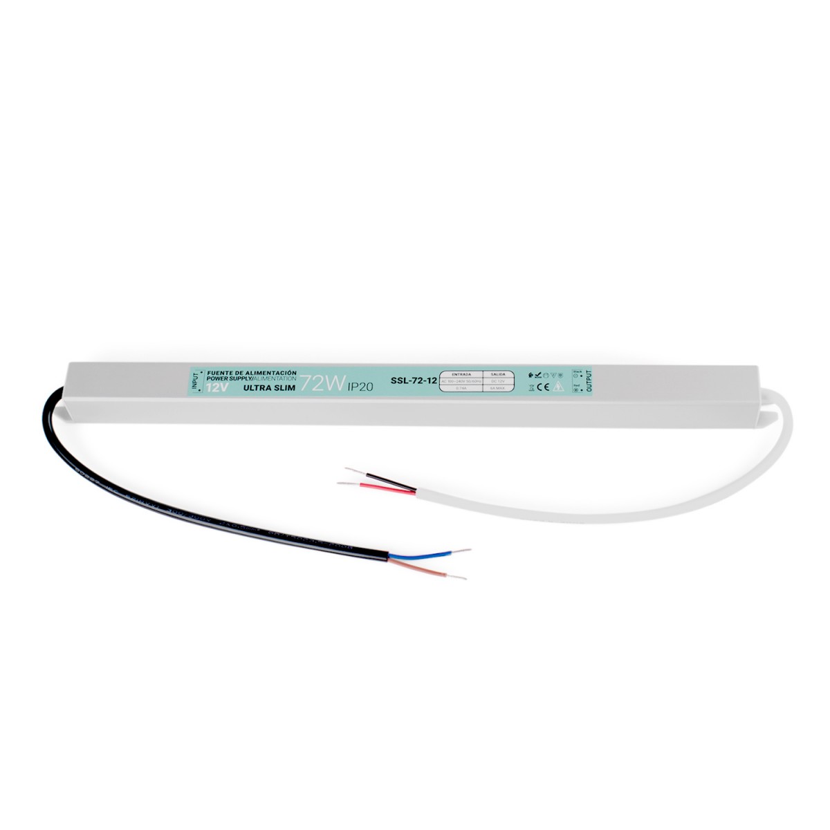 Ultraplatte voeding 12V - 72W - IP20