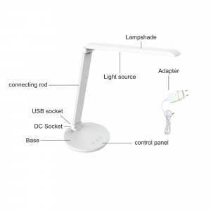 LED-lamp met USB - dimbar - CCT - 4W - vals licht - functies