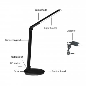 LED-lamp met USB - dimbar - CCT - 4W - Functies - Touchdimmer &amp; faltbar