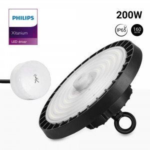 Industriële kap met bewegingssensor 200W - Driver Philips - IP65