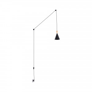 Scandinavische hanglamp van metaal en hout "Lima" / Inspiratie "Beat Tall" van TOM DIXON