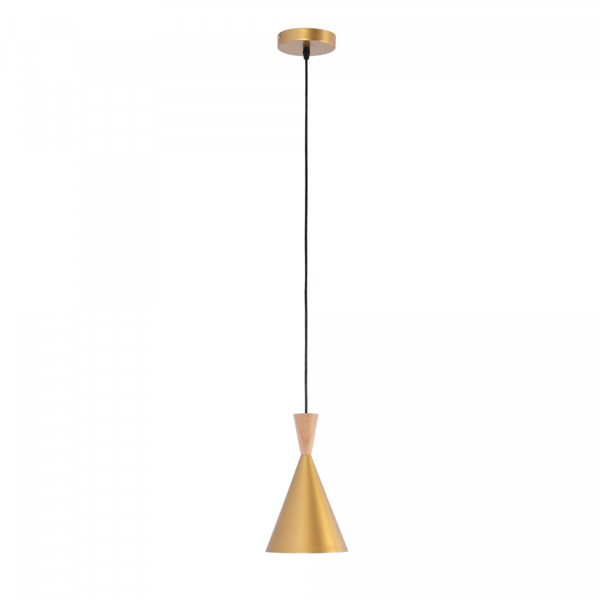 Scandinavische hanglamp van metaal en hout "Exan" / Inspiratie "Beat Tall" van TOM DIXON