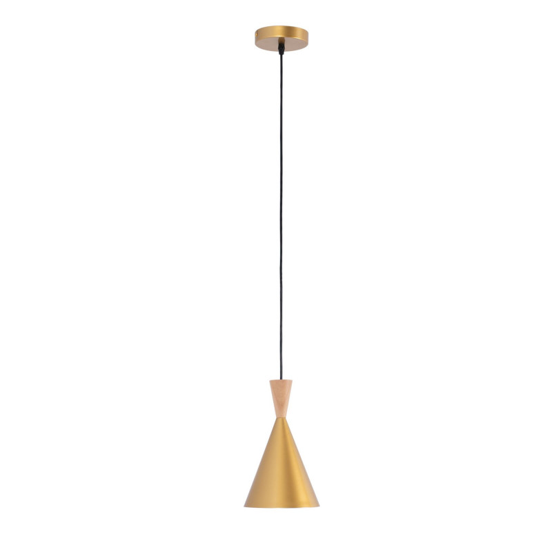 Scandinavische hanglamp van metaal en hout "Exan" / Inspiratie "Beat Tall" van TOM DIXON