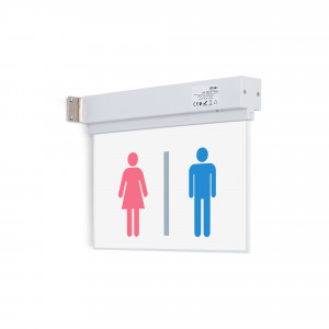 Opbouw-zwaailamp met pictogram "Toiletten".