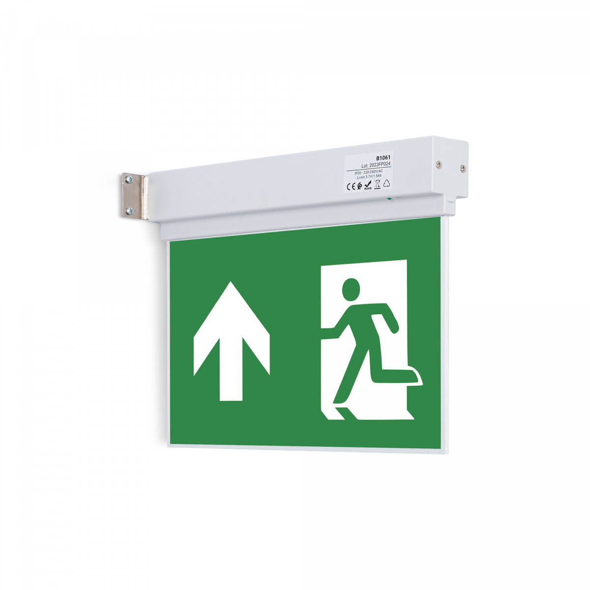 Opbouw-noodverlichting met pictogram "Exit above".