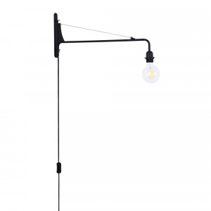 Verstelbare wandlamp met kabel en stekker "Pitt".