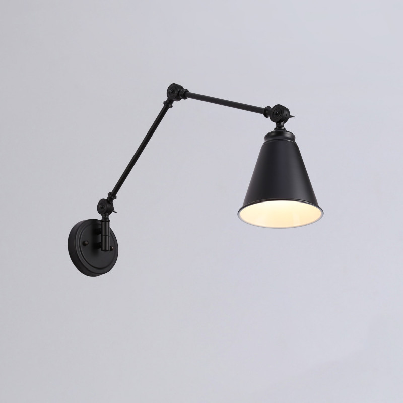 Verstelbare vintage wandlamp "Tika".