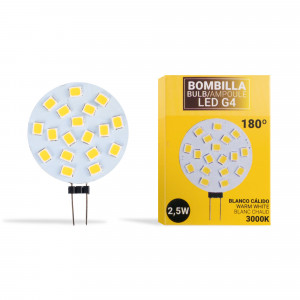 LED G4 bi-pin ronde platte lamp 12V AC/DC - 2,5W