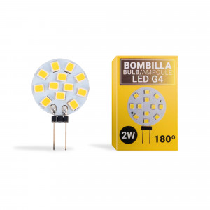 LED G4 bi-pin ronde platte LED lamp 12V AC/DC - 2W