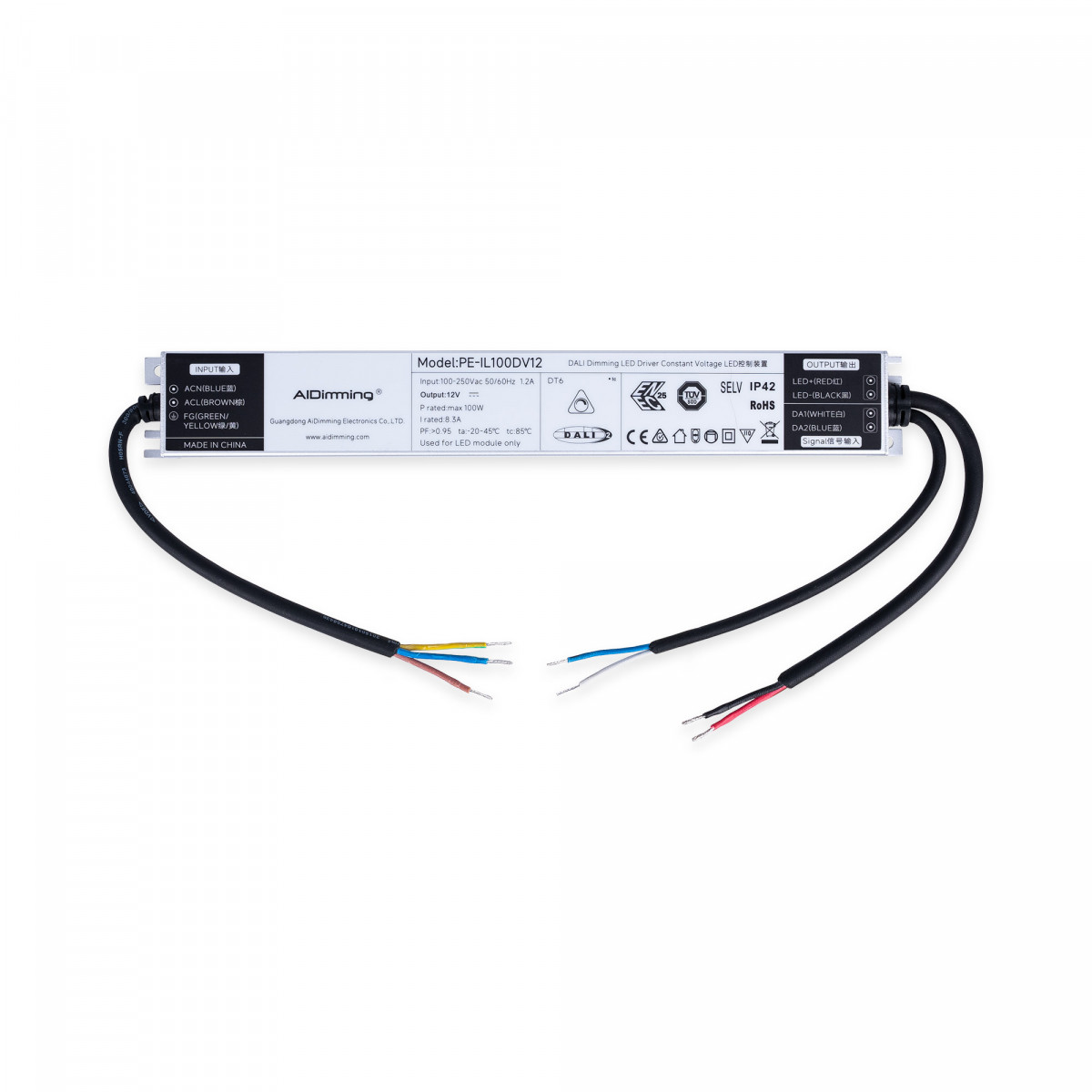 Dimbare voeding DALI DT6 - 12V DC - 8.3A - 100W