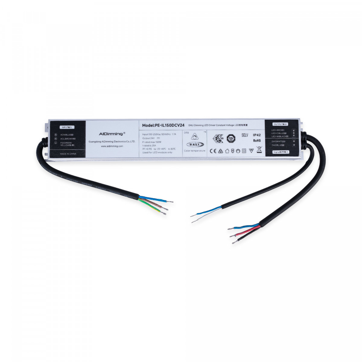 Dimbare voeding DALI DT8 - 24V DC - 6,25A - 150W